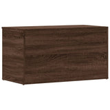 Opbergkist 84x42x46 cm bewerkt hout bruin eikenkleur - AllerleiShop