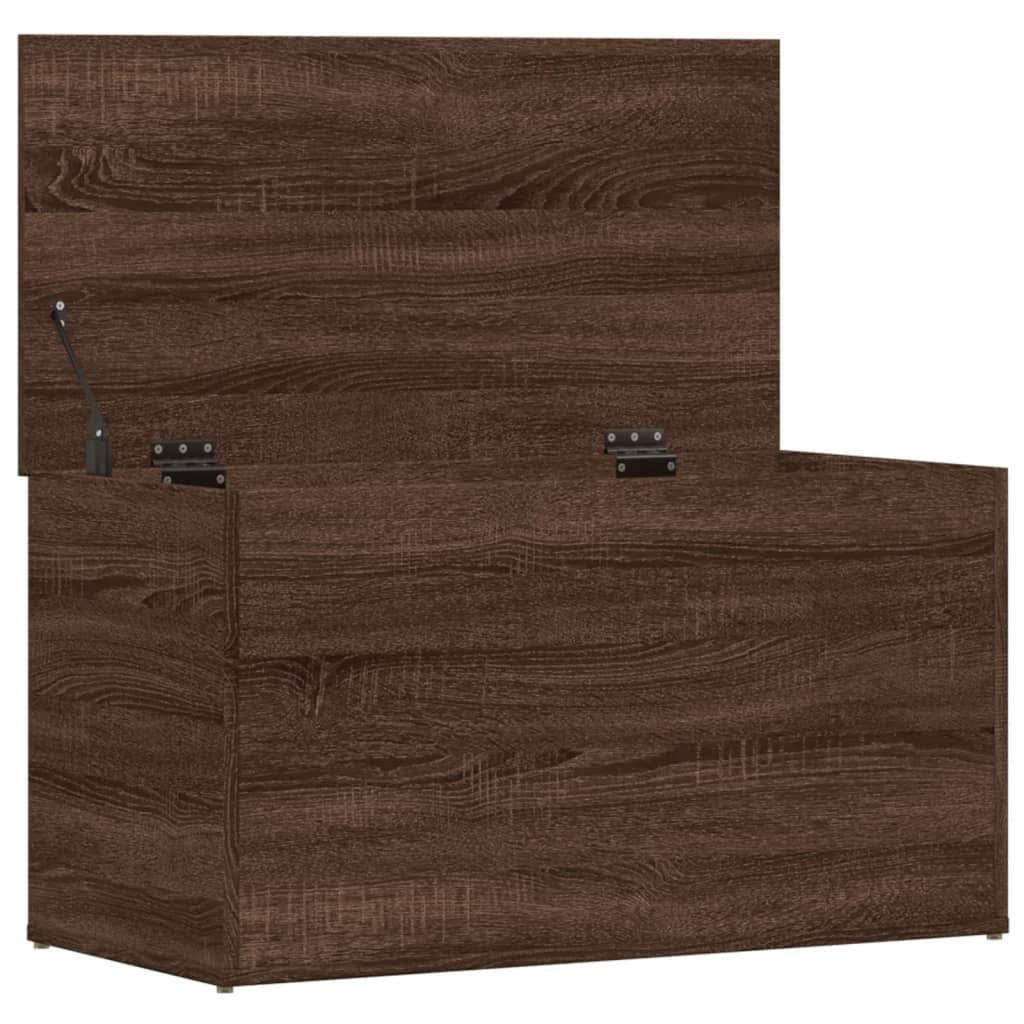 Opbergkist 84x42x46 cm bewerkt hout bruin eikenkleur - AllerleiShop