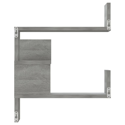 Hoekwandschap 40x40x50 cm bewerkt hout grijs sonoma eikenkleur - AllerleiShop