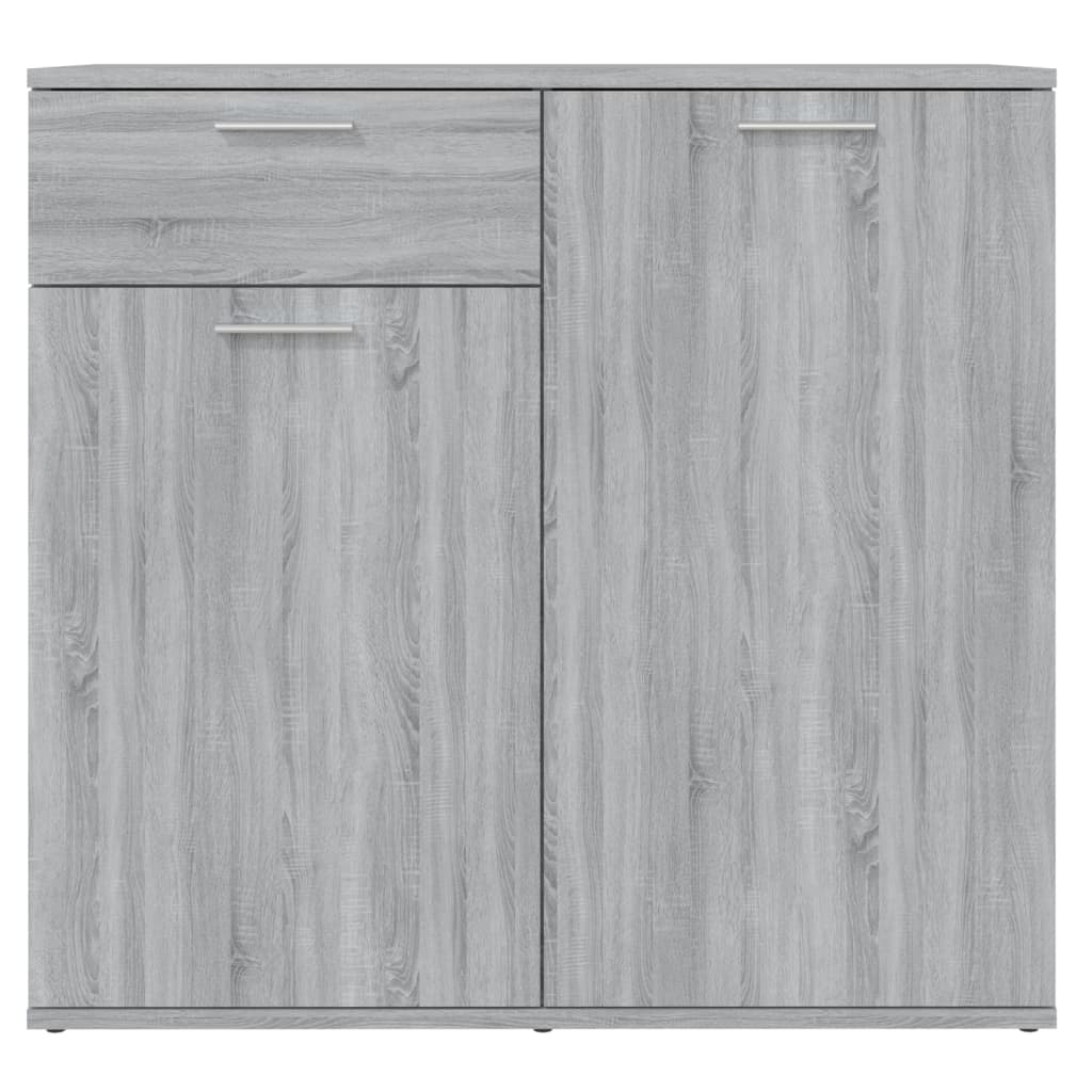 Dressoir 80x36x75 cm bewerkt hout grijs sonoma eikenkleurig - AllerleiShop