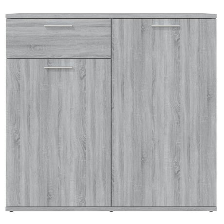 Dressoir 80x36x75 cm bewerkt hout grijs sonoma eikenkleurig - AllerleiShop