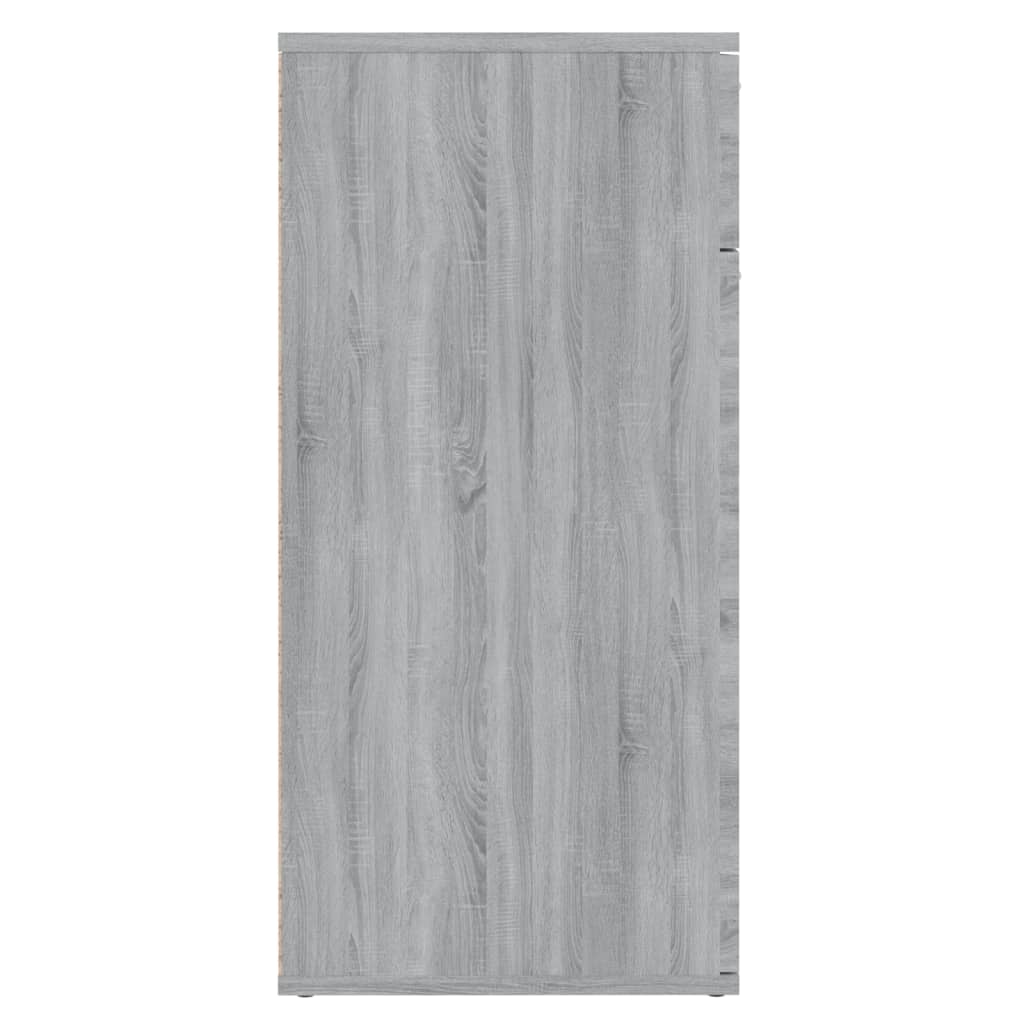 Dressoir 80x36x75 cm bewerkt hout grijs sonoma eikenkleurig - AllerleiShop