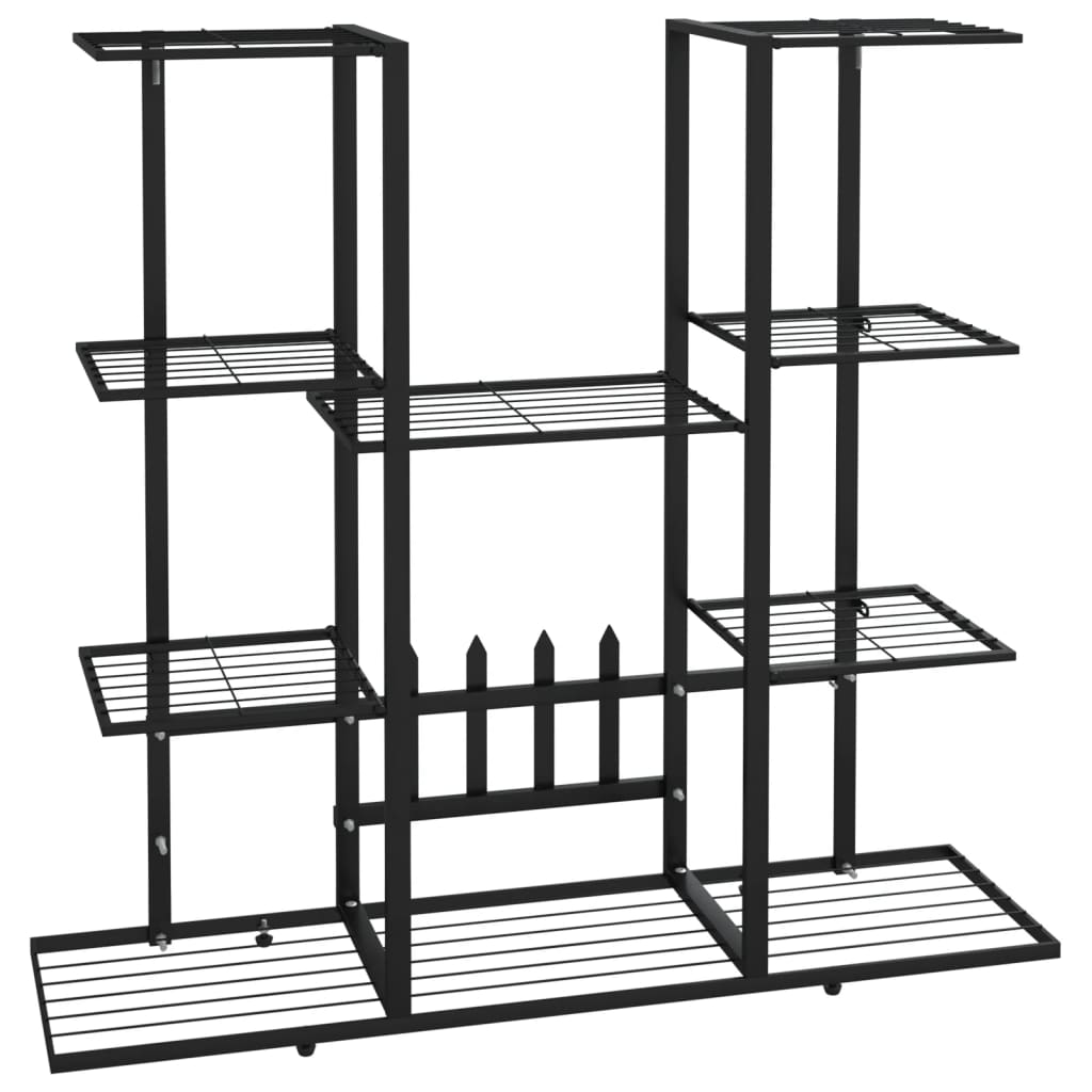 Bloemenstandaard 94,5x25x89 cm ijzer zwart - AllerleiShop