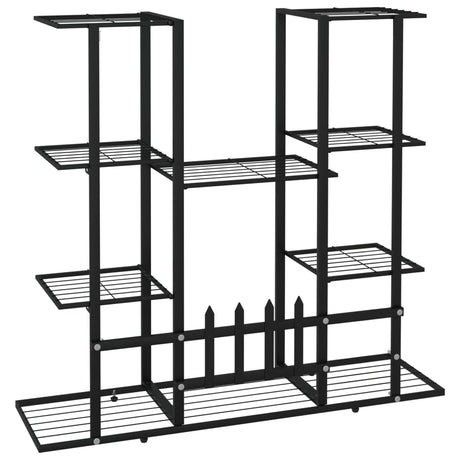 Bloemenstandaard 94,5x25x89 cm ijzer zwart - AllerleiShop