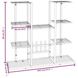 Bloemenstandaard 94,5x25x89 cm ijzer zwart - AllerleiShop