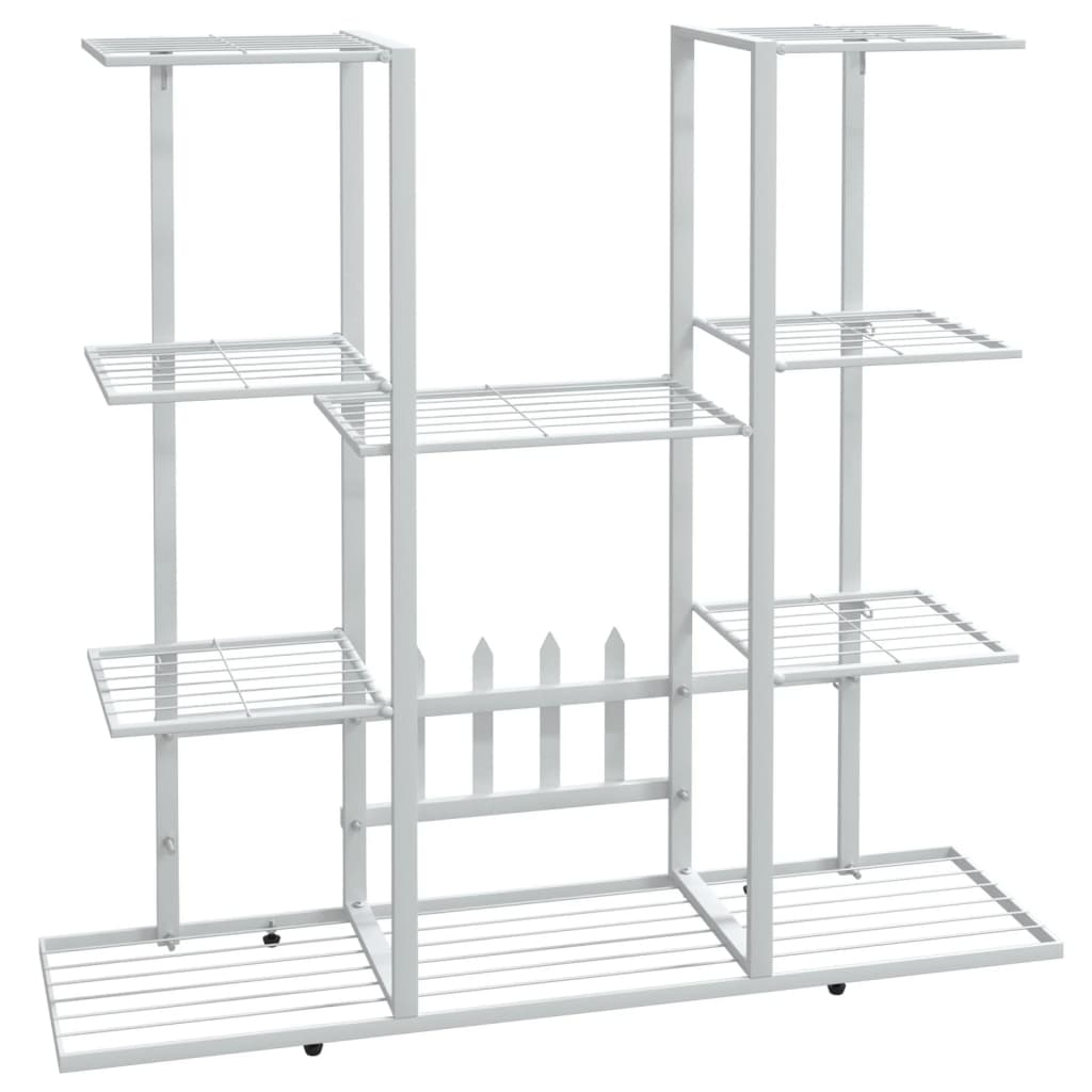 Bloemenstandaard 94,5x25x89 cm ijzer wit - AllerleiShop