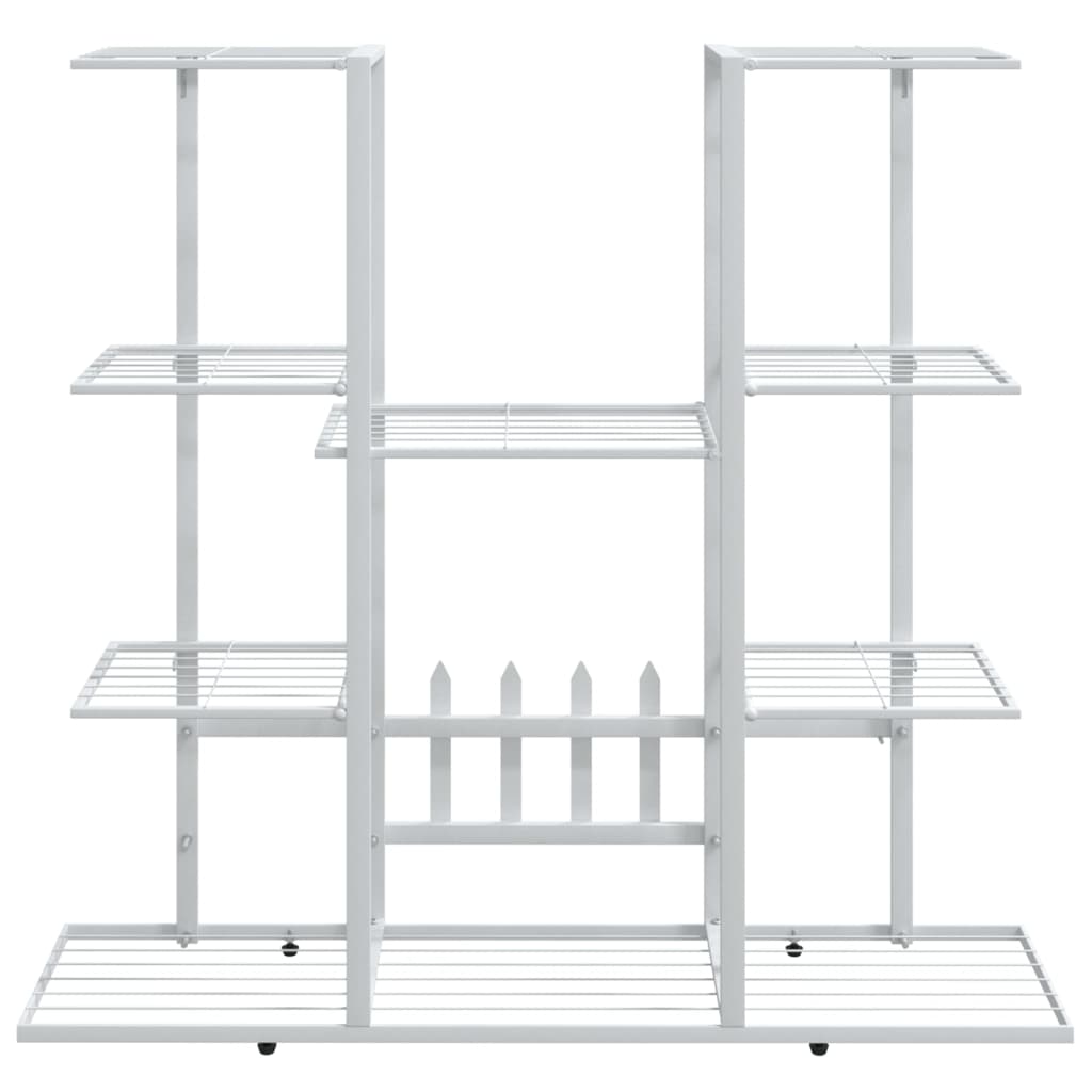 Bloemenstandaard 94,5x25x89 cm ijzer wit - AllerleiShop