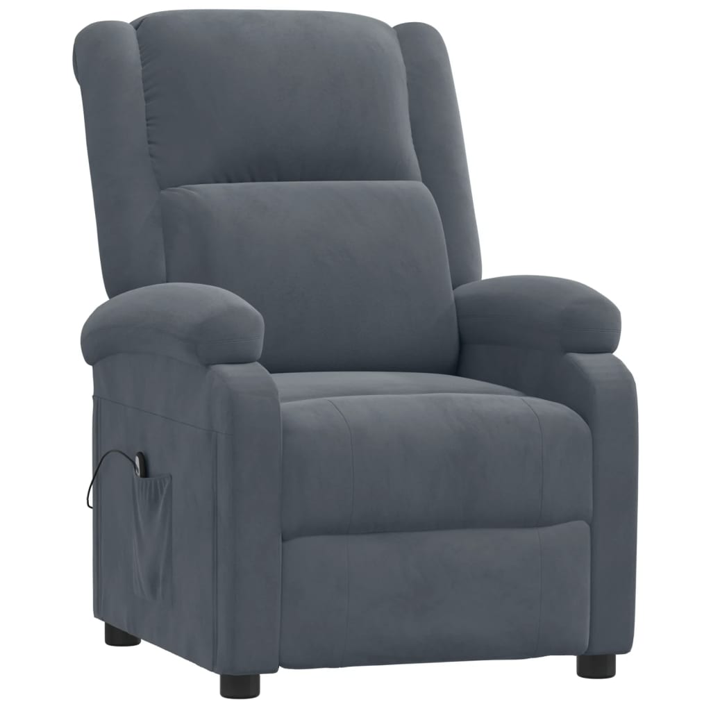 Fauteuil elektrisch verstelbaar stof donkergrijs