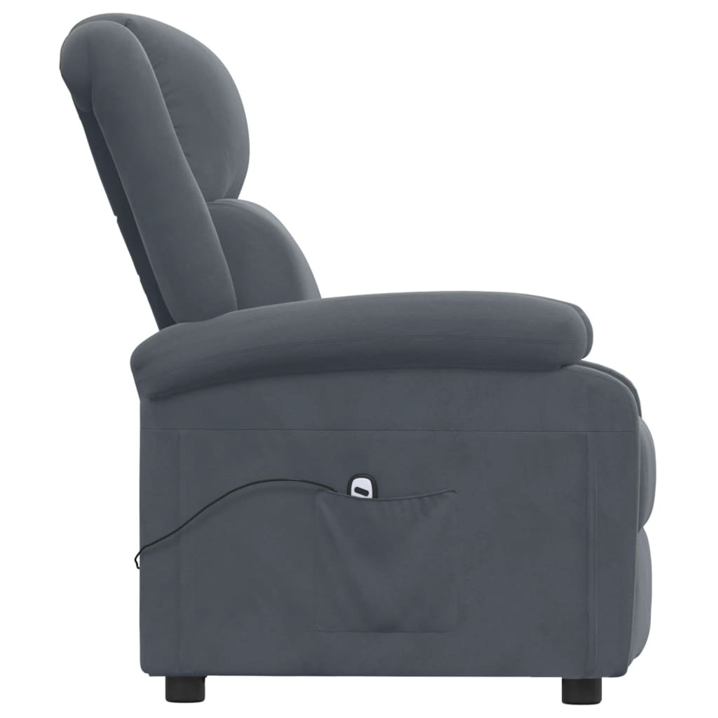 Fauteuil elektrisch verstelbaar stof donkergrijs