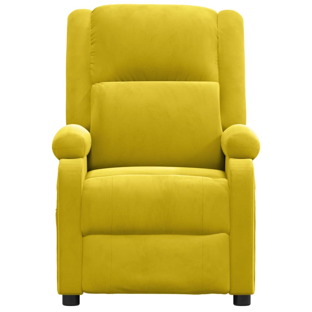 Fauteuil verstelbaar elektrisch stof geel