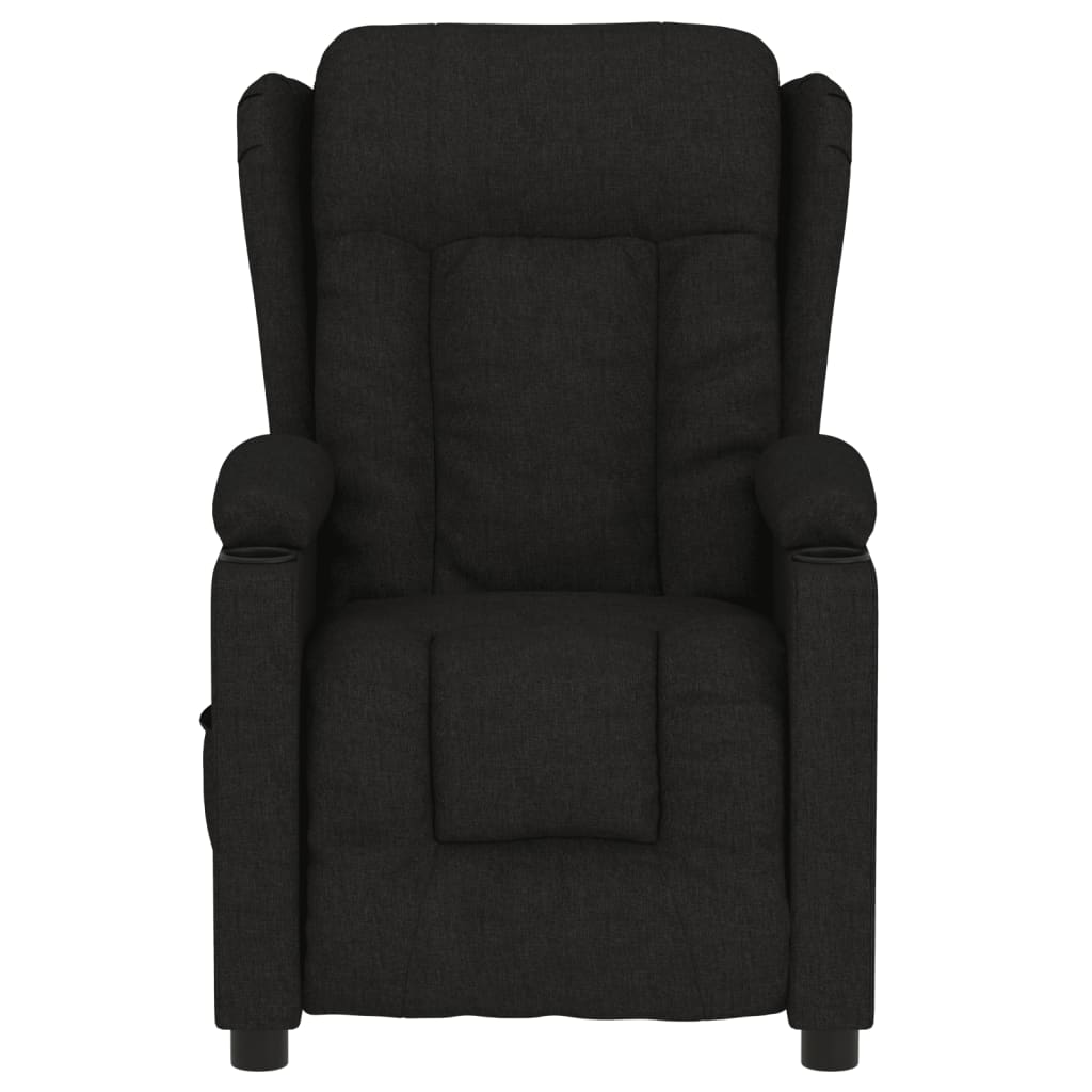 Fauteuil verstelbaar elektrisch stof zwart