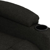 Fauteuil verstelbaar elektrisch stof zwart