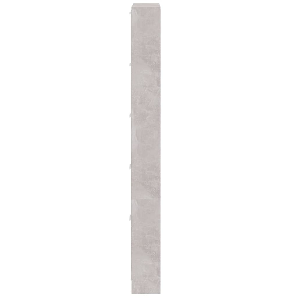 Schoenenkast 59x17x169 cm bewerkt hout betongrijs - AllerleiShop