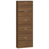 Schoenenkast 59x17x169 cm bewerkt hout bruin eikenkleur - AllerleiShop