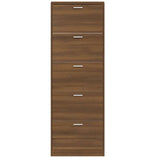 Schoenenkast 59x17x169 cm bewerkt hout bruin eikenkleur - AllerleiShop