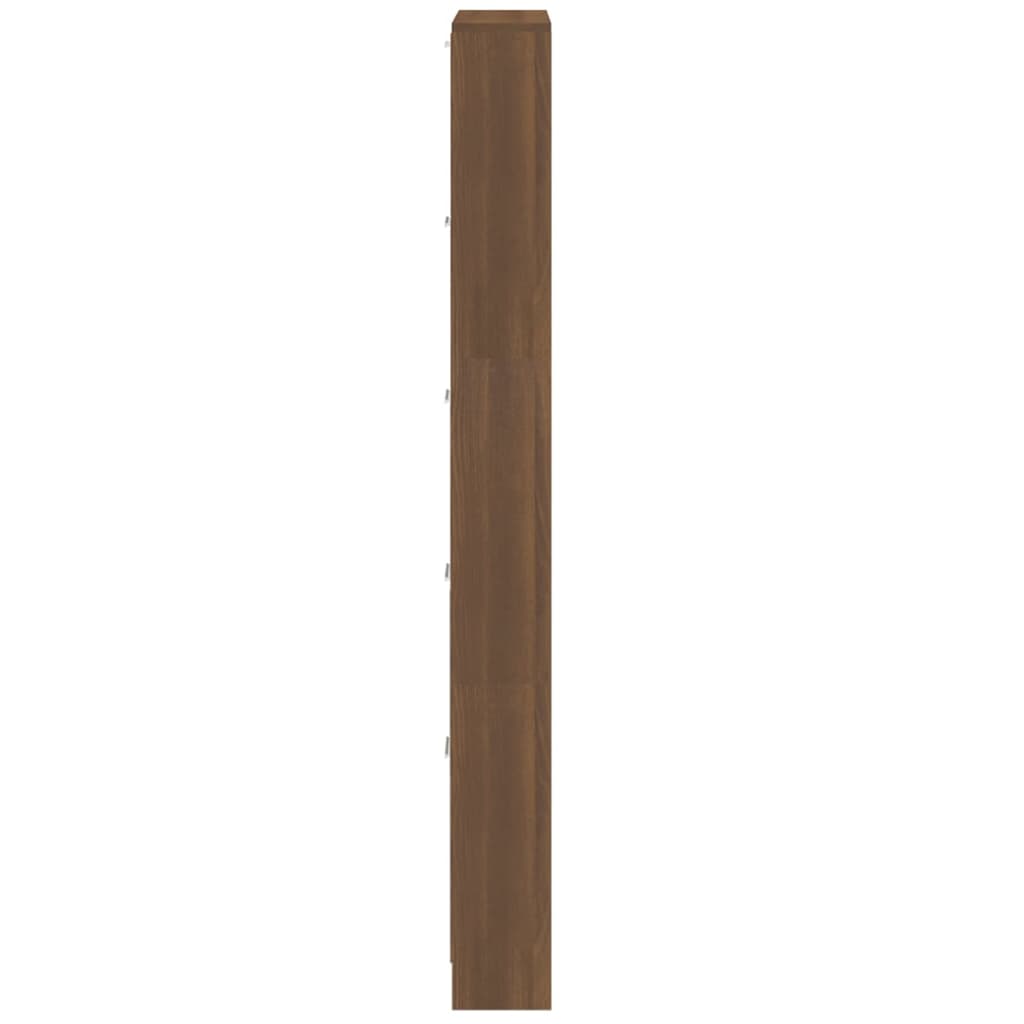 Schoenenkast 59x17x169 cm bewerkt hout bruin eikenkleur - AllerleiShop