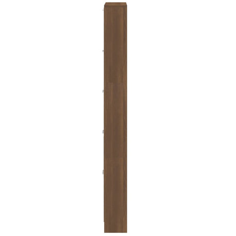 Schoenenkast 59x17x169 cm bewerkt hout bruin eikenkleur - AllerleiShop