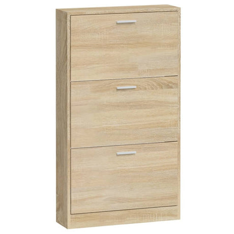 Schoenenkast 59x17x108 cm bewerkt hout eikenkleurig - AllerleiShop