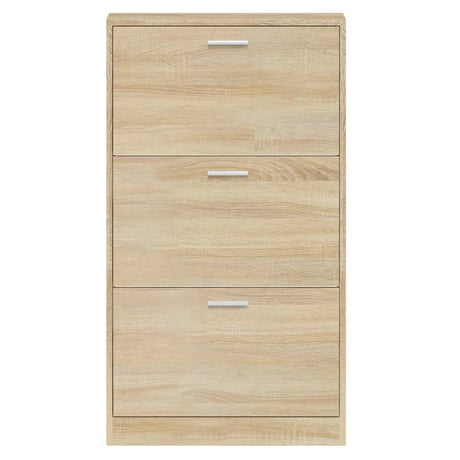 Schoenenkast 59x17x108 cm bewerkt hout eikenkleurig - AllerleiShop