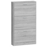 Schoenenkast 59x17x108 cm bewerkt hout grijs sonoma - AllerleiShop