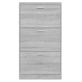 Schoenenkast 59x17x108 cm bewerkt hout grijs sonoma - AllerleiShop