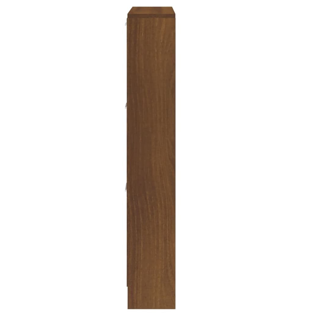 Schoenenkast 59x17x108 cm bewerkt hout bruin eikenkleur - AllerleiShop