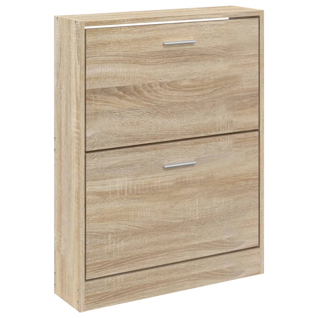 Schoenenkast 59x17x81 cm bewerkt hout eikenkleurig - AllerleiShop