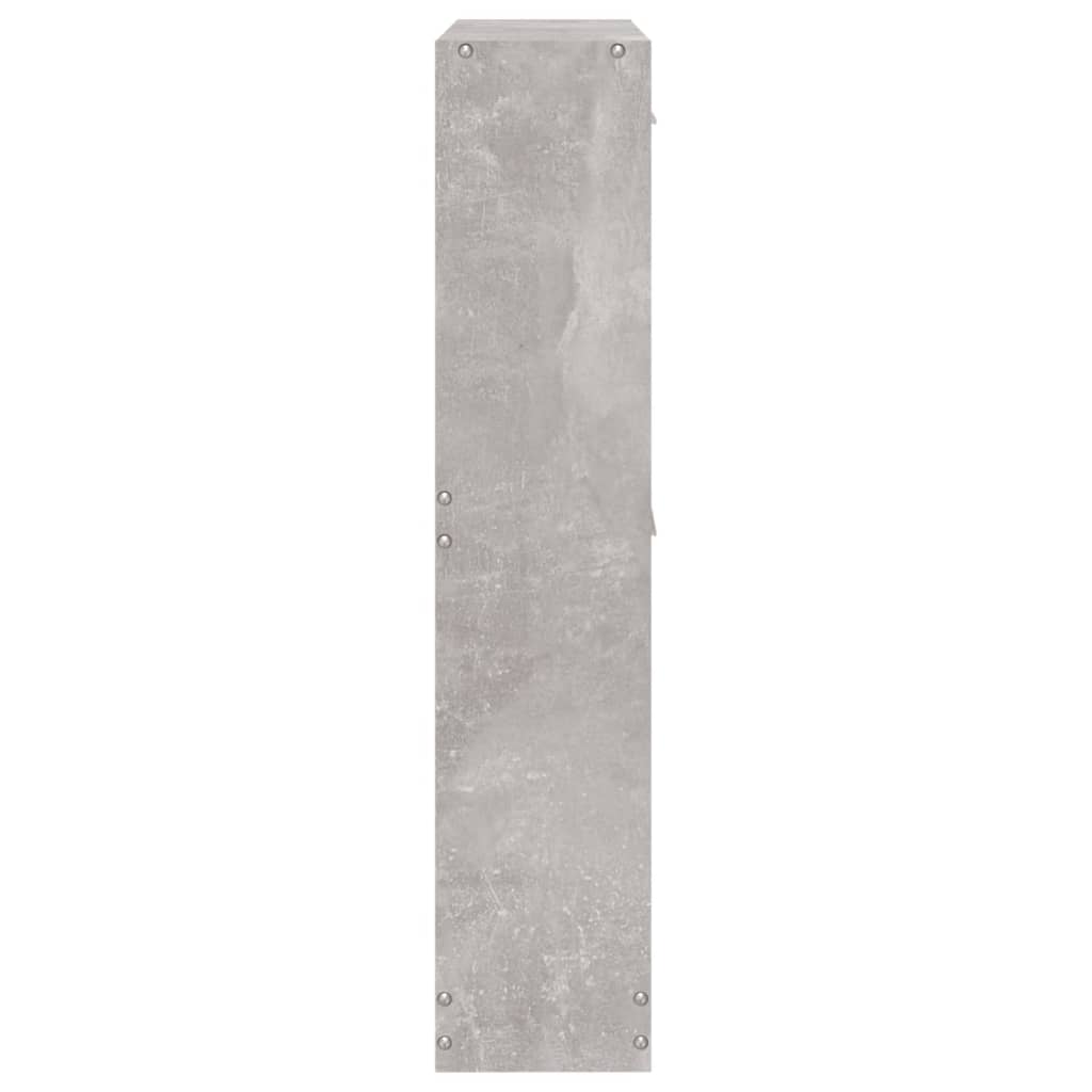 Schoenenkast 59x17x81 cm bewerkt hout betongrijs - AllerleiShop