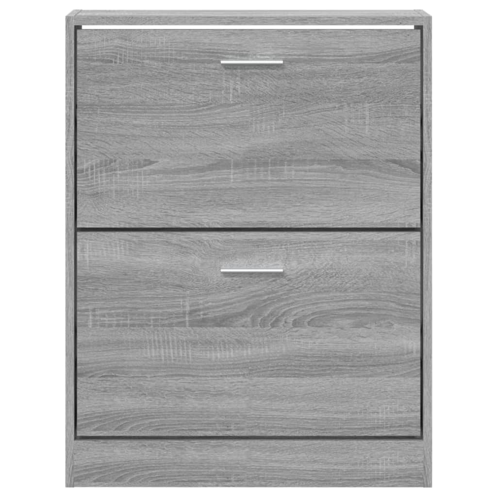 Schoenenkast 59x17x81 cm bewerkt hout grijs sonoma - AllerleiShop