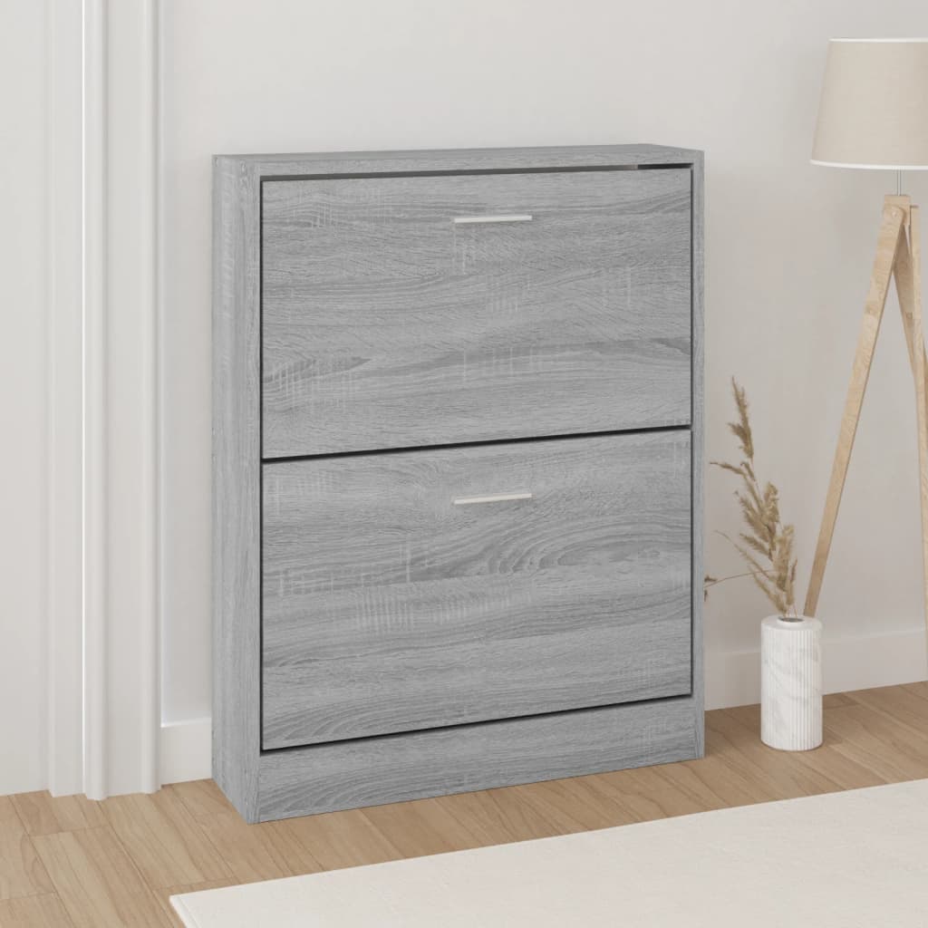 Schoenenkast 59x17x81 cm bewerkt hout grijs sonoma - AllerleiShop