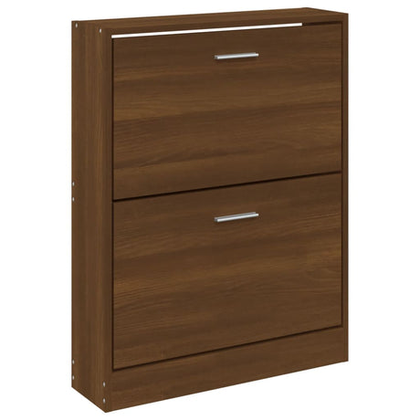 Schoenenkast 59x17x81 cm bewerkt hout bruin eikenkleur - AllerleiShop