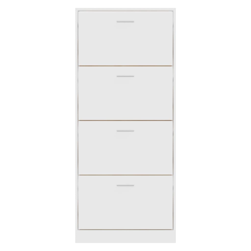 Schoenenkast 63x24x147 cm bewerkt hout wit - AllerleiShop