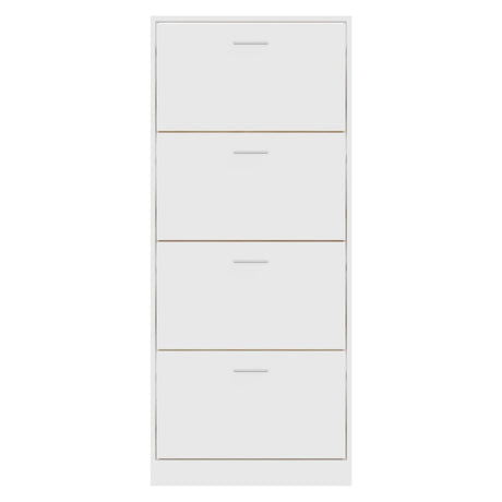 Schoenenkast 63x24x147 cm bewerkt hout wit - AllerleiShop