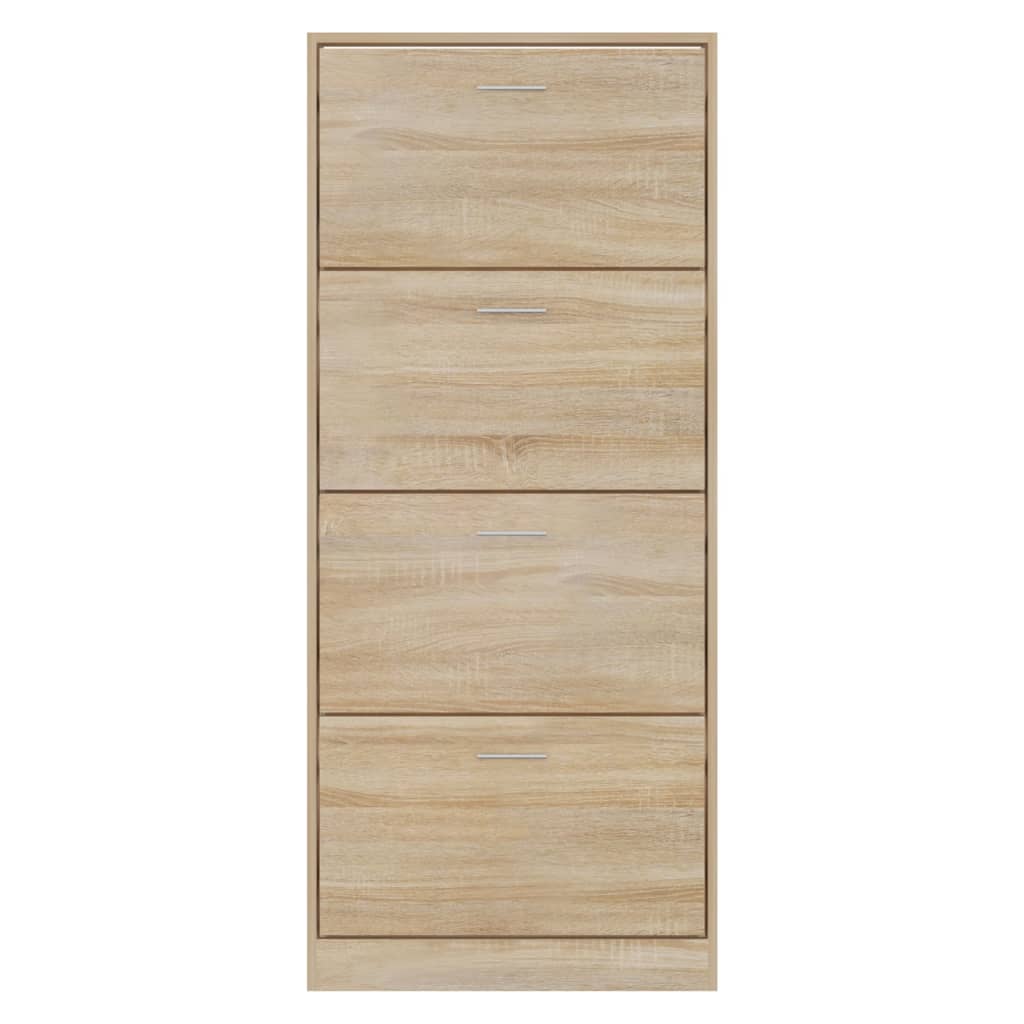 Schoenenkast 63x24x147 cm bewerkt hout sonoma eikenkleurig - AllerleiShop