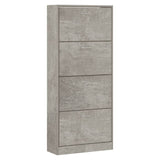 Schoenenkast 63x24x147 cm bewerkt hout betongrijs - AllerleiShop