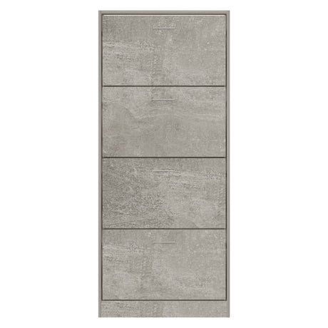 Schoenenkast 63x24x147 cm bewerkt hout betongrijs - AllerleiShop