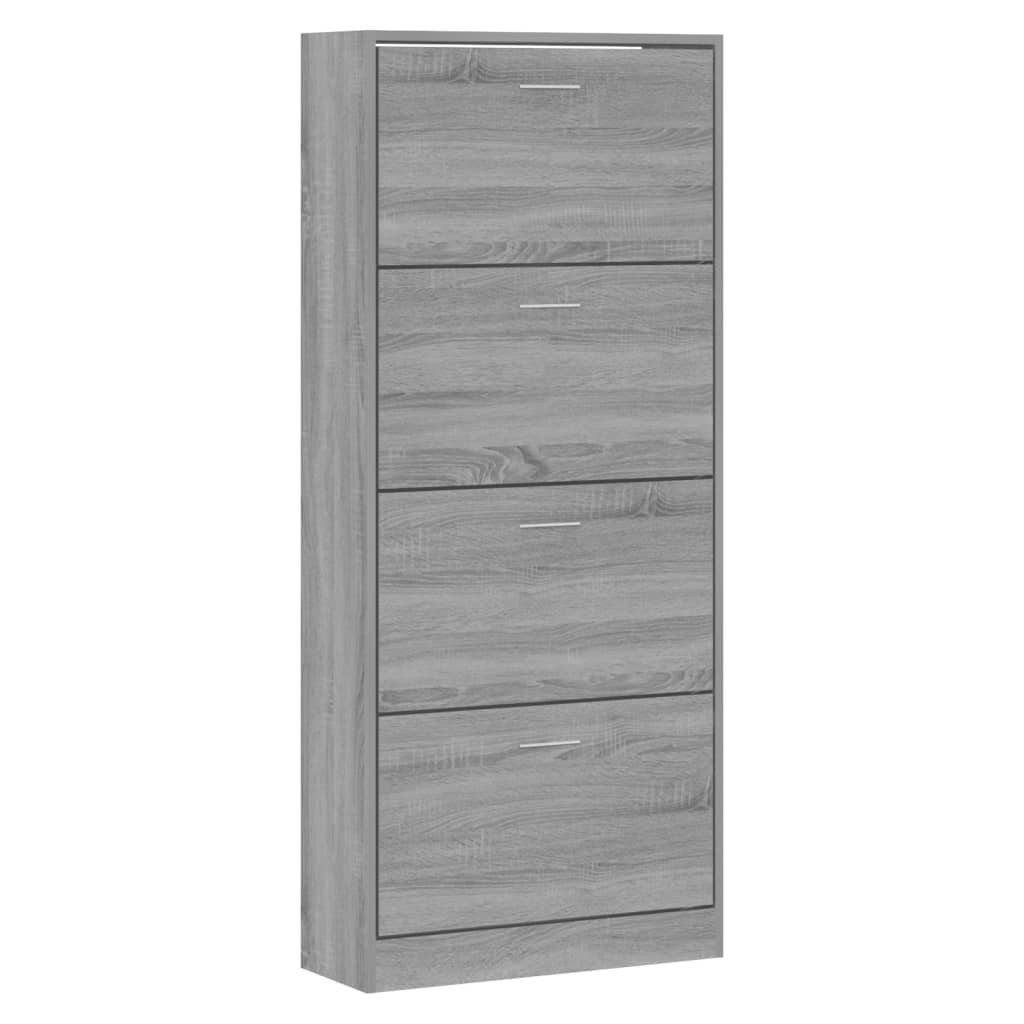 Schoenenkast 63x24x147 cm bewerkt hout grijs sonoma - AllerleiShop