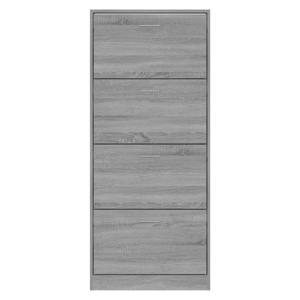 Schoenenkast 63x24x147 cm bewerkt hout grijs sonoma - AllerleiShop