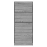 Schoenenkast 63x24x147 cm bewerkt hout grijs sonoma - AllerleiShop