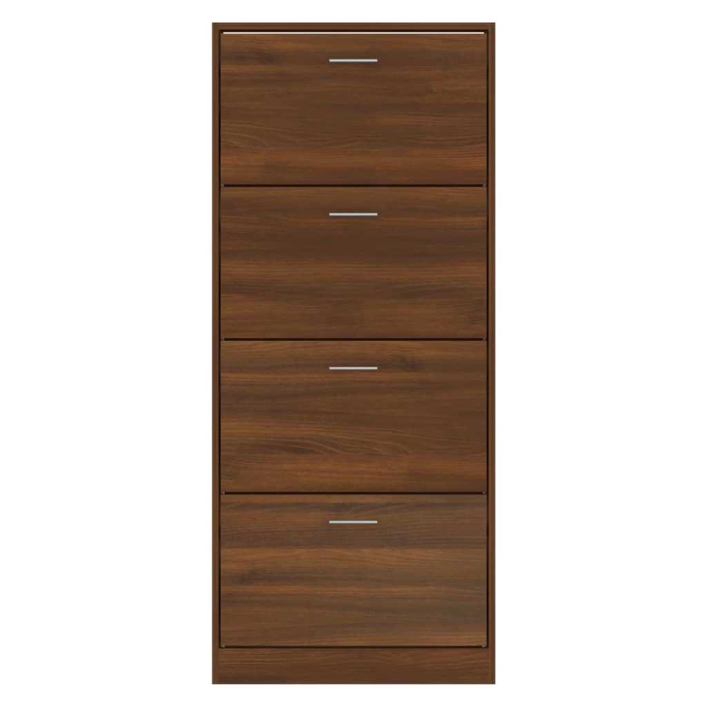 Schoenenkast 63x24x147 cm bewerkt hout bruin eikenkleur - AllerleiShop