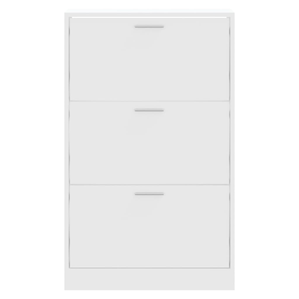 Schoenenkast 63x24x103 cm bewerkt hout wit - AllerleiShop