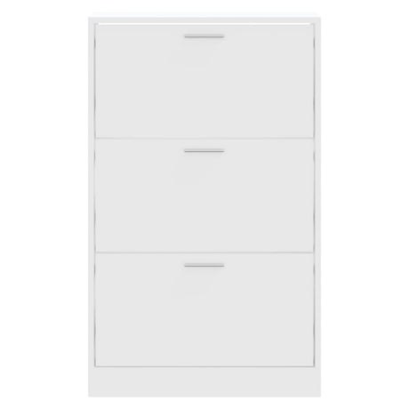 Schoenenkast 63x24x103 cm bewerkt hout wit - AllerleiShop