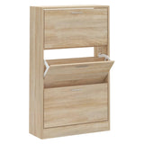 Schoenenkast 63x24x103 cm bewerkt hout sonoma eikenkleurig - AllerleiShop