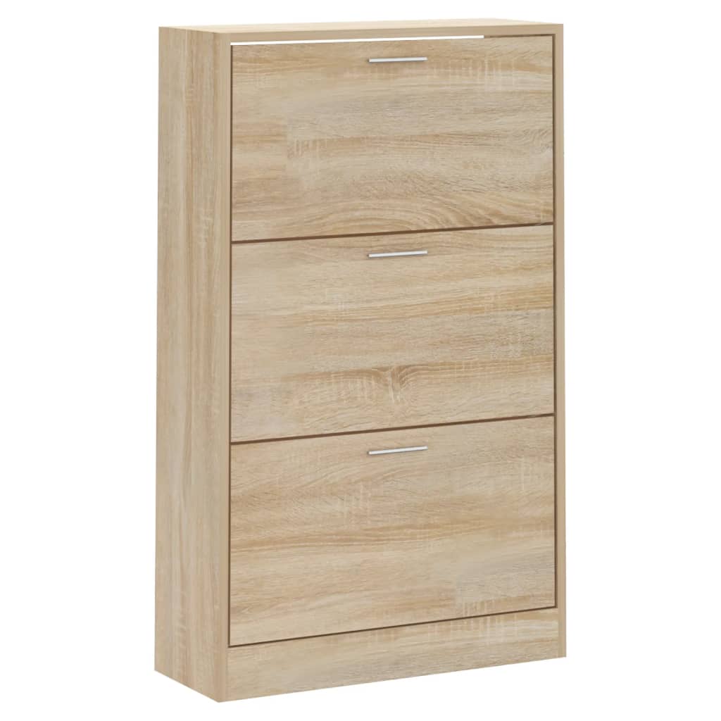 Schoenenkast 63x24x103 cm bewerkt hout sonoma eikenkleurig - AllerleiShop