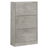 Schoenenkast 63x24x103 cm bewerkt hout betongrijs - AllerleiShop