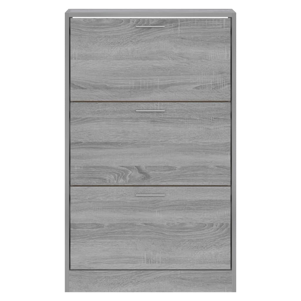 Schoenenkast 63x24x103 cm bewerkt hout grijs sonoma - AllerleiShop