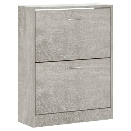 Schoenenkast 63x24x81 cm bewerkt hout betongrijs - AllerleiShop