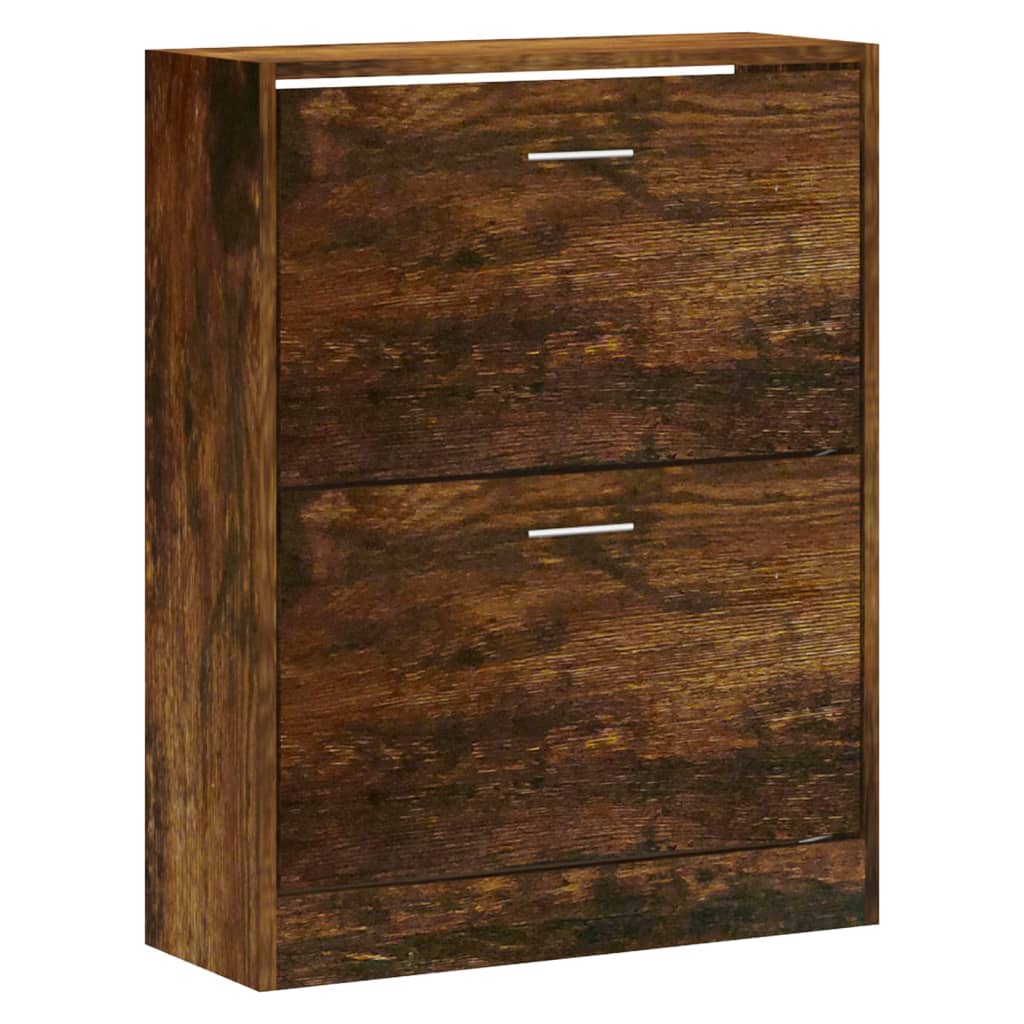 Schoenenkast 63x24x81 cm bewerkt hout gerookt eikenkleurig - AllerleiShop