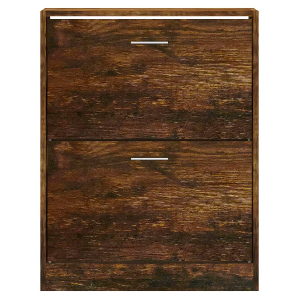 Schoenenkast 63x24x81 cm bewerkt hout gerookt eikenkleurig - AllerleiShop