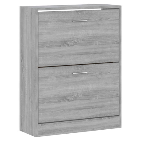 Schoenenkast 63x24x81 cm bewerkt hout grijs sonoma - AllerleiShop